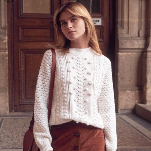 Sezane Sweaters - Sezane Ecru Rob wool sweater xs